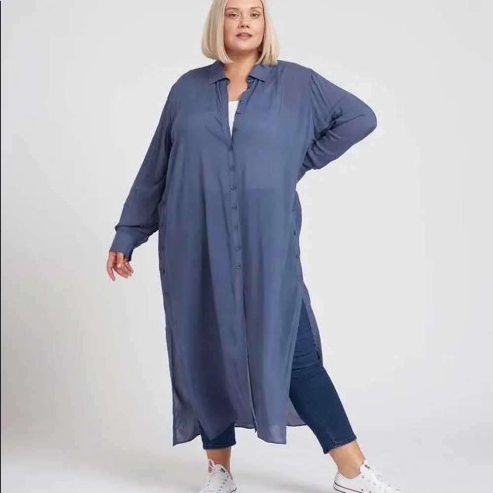Universal Standard Nailah Button Down Tunic, 10/12